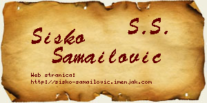 Sisko Samailović vizit kartica